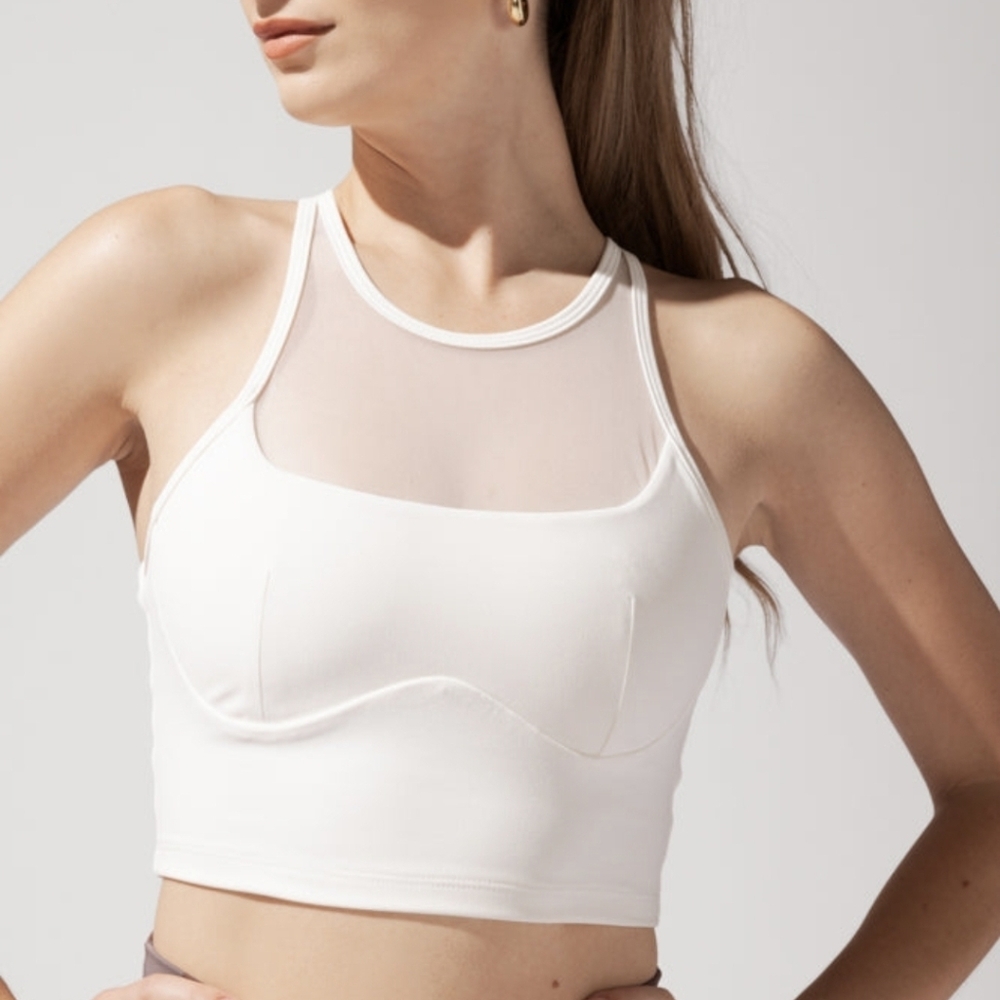 Celeste Mesh Crop Bralette (XS)